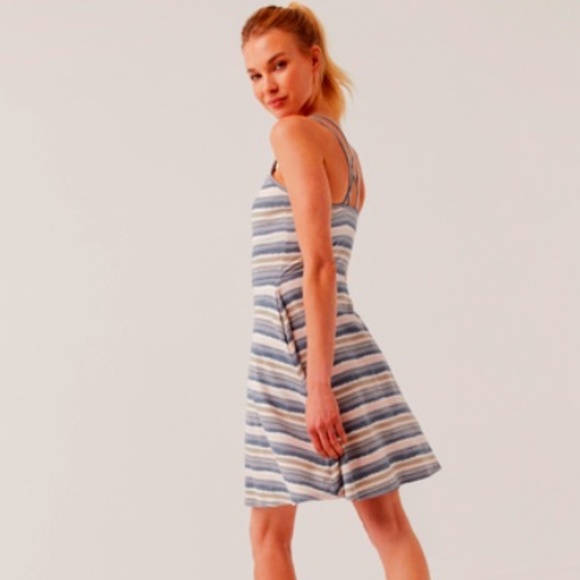 Pact Dresses & Skirts - Pact Organic Swell Stripe Fit & Flare Strappy Dress.  Retail $49 Size Small